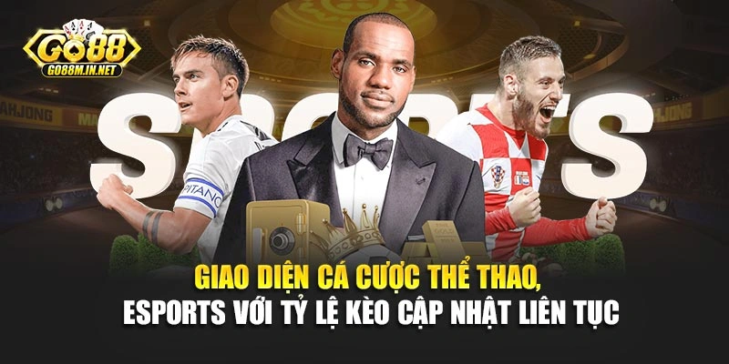 Giao diện cá cược thể thao, esports với tỷ lệ kèo cập nhật liên tục