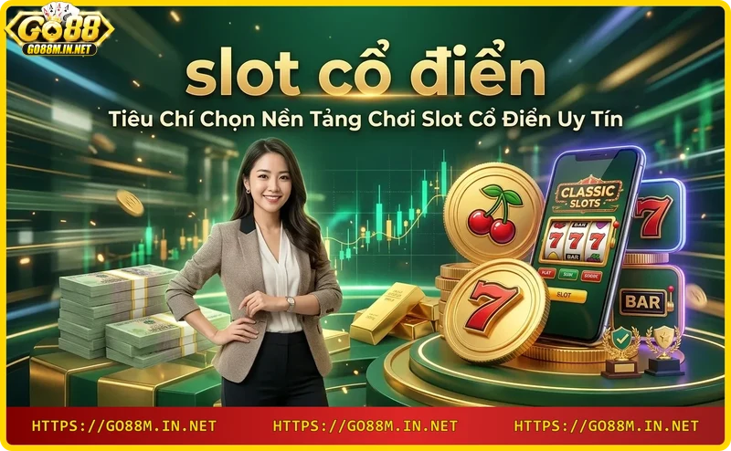 Biểu tượng khiên bảo mật với các biểu tượng slot cổ điển phát sáng