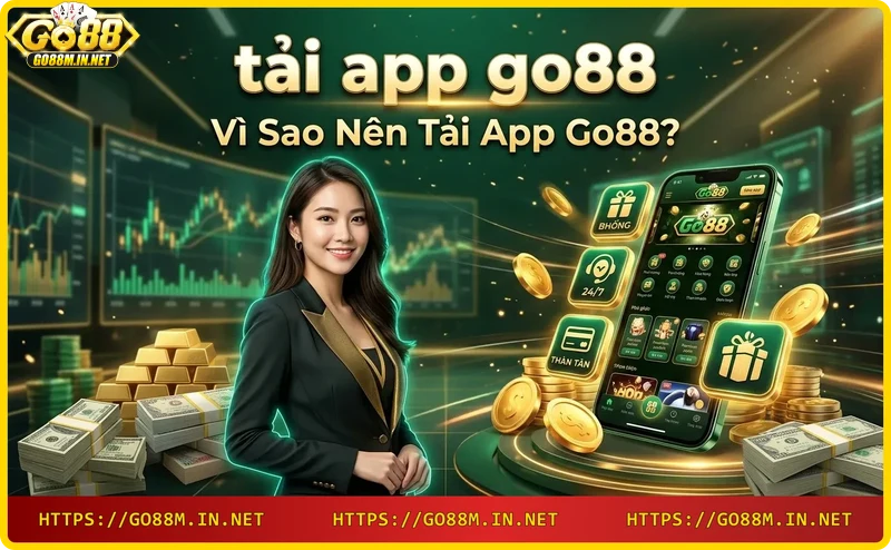 Giao diện app Go88 với nhiều game bài hấp dẫn