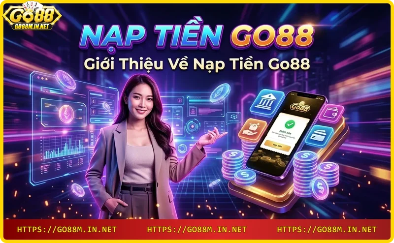 Giao diện nạp tiền Go88 trên điện thoại với các phương thức thanh toán