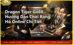 Hình ảnh bàn chơi Dragon Tiger với dealer chia bài, hai ô Rồng và Hổ phát sáng