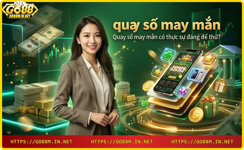Người chơi nhấn nút quay số may mắn trên giao diện Go88