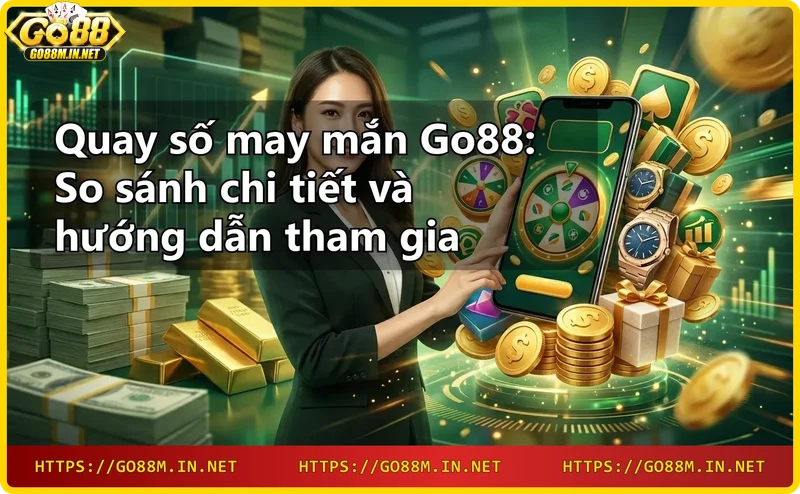 Người chơi nhấn nút quay số may mắn trên giao diện Go88