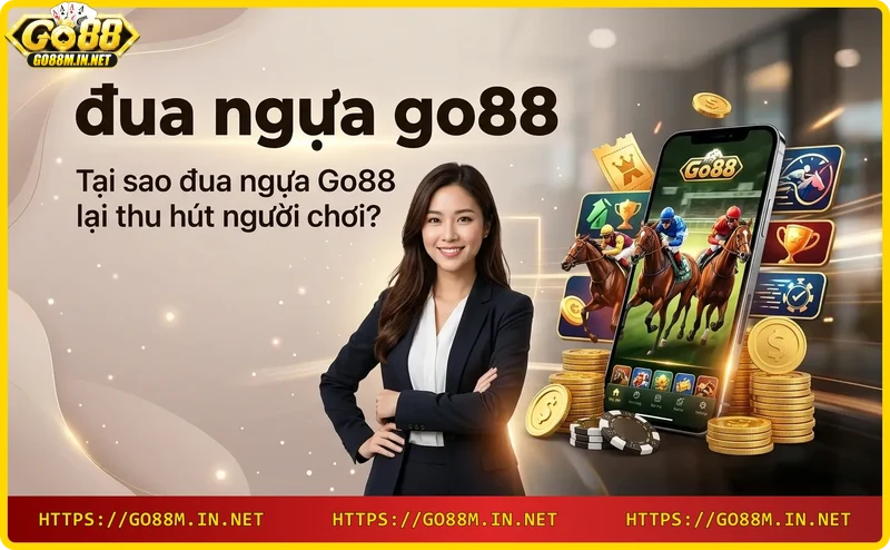 Người chơi theo dõi cuộc đua ngựa trên màn hình kỹ thuật số tại Go88
