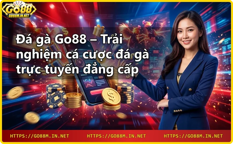 Người chơi theo dõi trận đá gà trực tuyến trên màn hình hologram tại Go88