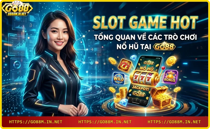 Sảnh slot game hot tại Go88 với nhiều máy slot chủ đề khác nhau