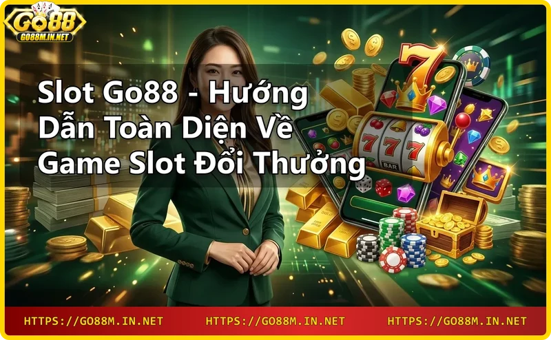 Slot Go88 với các máy slot đầy màu sắc và biểu tượng trúng thưởng