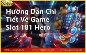Vòng quay slot 181 Hero với biểu tượng vàng và tiền xu sáng lấp lánh